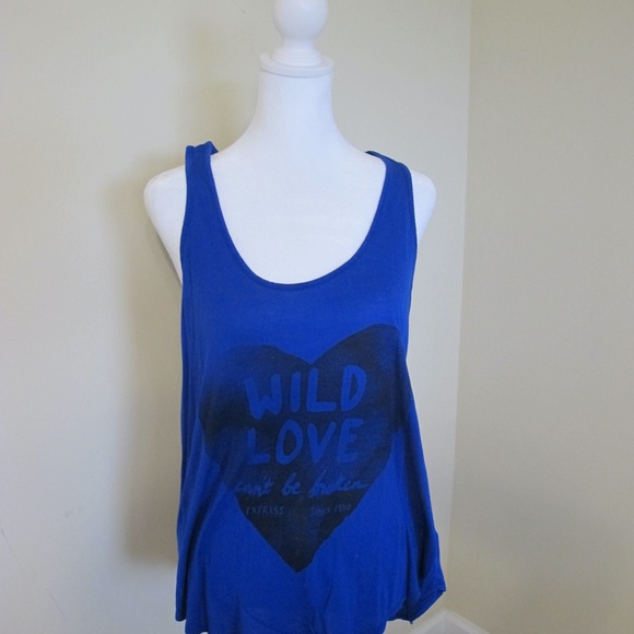 Express Tops - 🔴🔴🔴SOLD🔴🔴🔴Women's Tank Sleeveless Shirt casual summer Top Size Large blue
